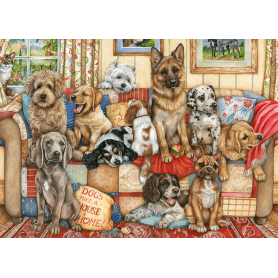 Puzzle Falcon cani sul divano da 1000 pezzi Falcon - 1