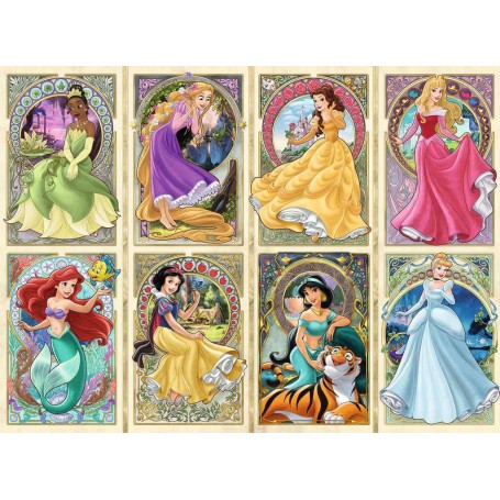 Puzzle Ravensburger Disney Princess Art Nouveau 1000 Pezzi Ravensburger - 1