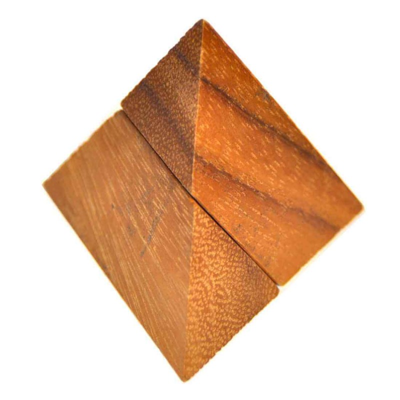 Puzzle 3D Piramide In Legno LOGOPLAY | Gioco Di Logica E Pazienza 11x11x10 Cm | 1 Giocatore - 4