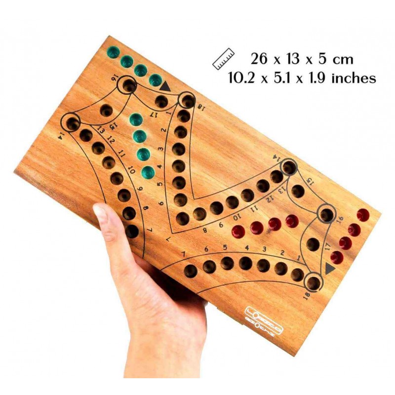 Set di TOC Pocket con 4 colori o Tock da 2 a 4 giocatori, 19 x 19 cm, giochi  da tavolo per famiglie in legno massello secondo gli standard CE, marchio  francese -  Italia