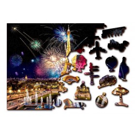 Puzzle Wooden City Parigi di notte Wooden City - 1