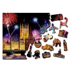 Puzzle Wooden City Londra di notte Wooden City - 1