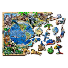 Puzzle Wooden City Mappa degli animali del regno Wooden City - 1