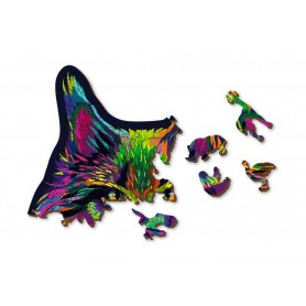 Puzzle Wooden City Gatto selvatico dell'arcobaleno Wooden City - 1