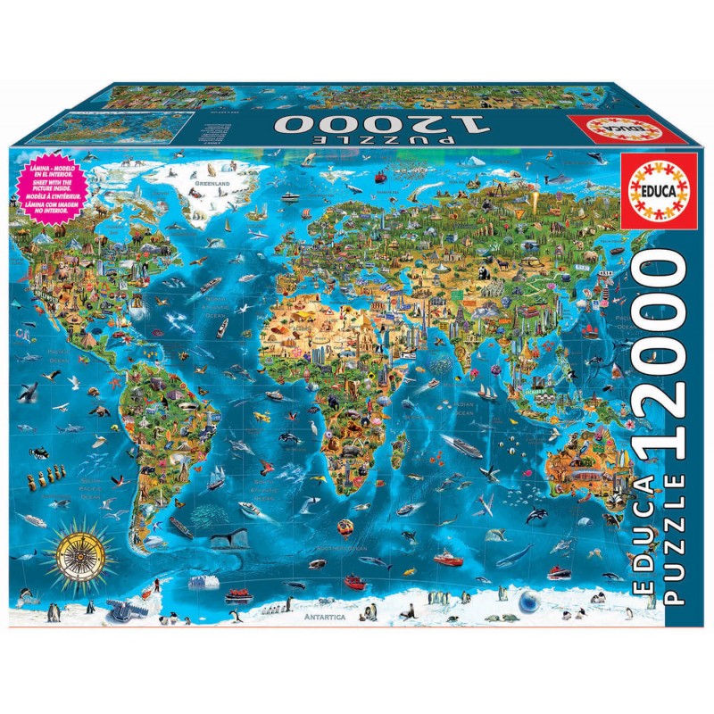 meraviglie del mondo Puzzle Educa 12000 pezzi 