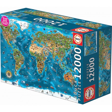 meraviglie del mondo Puzzle Educa 12000 pezzi 