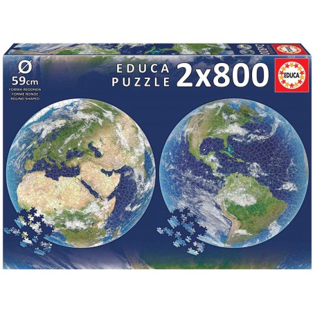 Puzzle Educa Planet Earth Round 2 x 800 Pezzi Puzzles Educa - 1