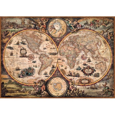 Puzzle Heye Mappa del mondo, vintage 2000 pezzi Heye - 1