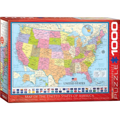 Puzzle Eurographics Mapa de los Estados Unidos de América 1000 Piezas Eurographics - 1