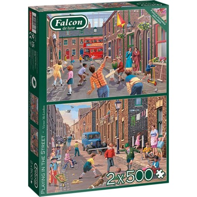 Puzzle Falcon Giocare nella strada di 2 x 500 pezzi Falcon - 1