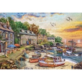 Puzzle Falcon Cottage del porto di 1000 pezzi Falcon - 1