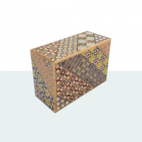 Scatola Puzzle Giapponese Yosegi 4 Sun 14 Passaggi Oka Craft - 1