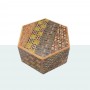 Yosegi Hexagon 6-Stage Japanese Box Oka Craft - 1