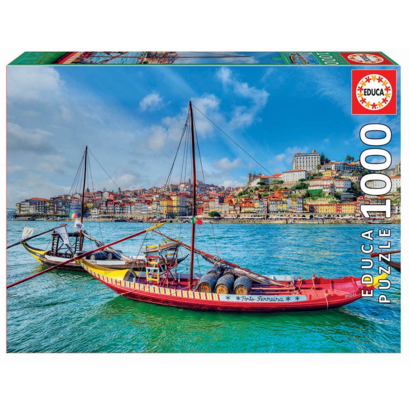 Puzzle Educa Barche Rabelos A Porto Da 1000 pezzi 