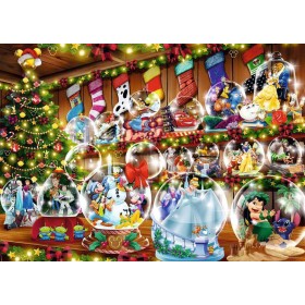 Puzzle Natale 1000 Pezzi Per Adulti: Notte Di Neve, Dimensioni 70x50 Cm, Con Poster E Lettere Guida Sul Retro