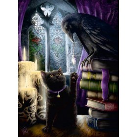 Puzzle Ravensburger Gatto nero e corvo 500 pezzi Ravensburger - 1