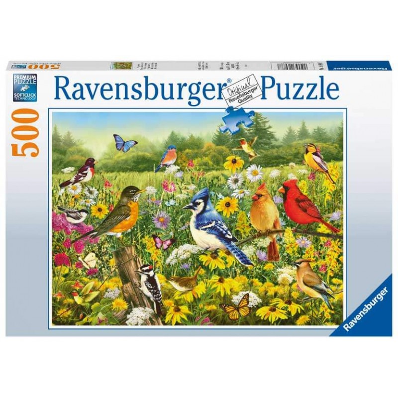 Puzzle Ravensburger Uccelli nel Prado di 500 pezzi 