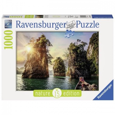 Puzzle Ravensburger Cheow Lan Rocks Thailandia 1000 Pezzi Ravensburger - 1