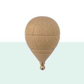 Trottola di legno a cima tonda Can Cels - 1