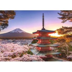 Puzzle Ravensburger Monte Fuji Fiori di Ciliegio 1000 Pezzi Ravensburger - 1