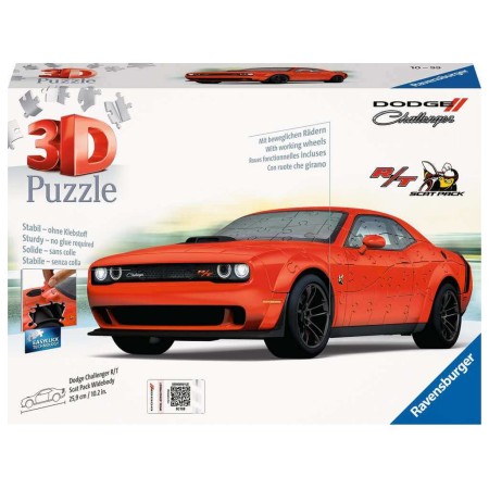 Puzzle 3D Ravensburger Dodge Challenger Rosso 165 Pezzi Ravensburger - 1