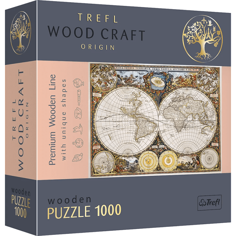 Close Up Puzzle Mappa Del Mondo 1000 Pezzi 68x48 Cm - Premium Map 2020 - Idea Regalo Per Viaggiatori