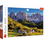 Puzzle Trefl Val di Funes, Dolomiti, Italia di 1500 pezzi Puzzles Trefl - 2