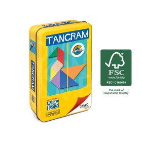 Tangram di legno in scatola di metallo Cayro - 1