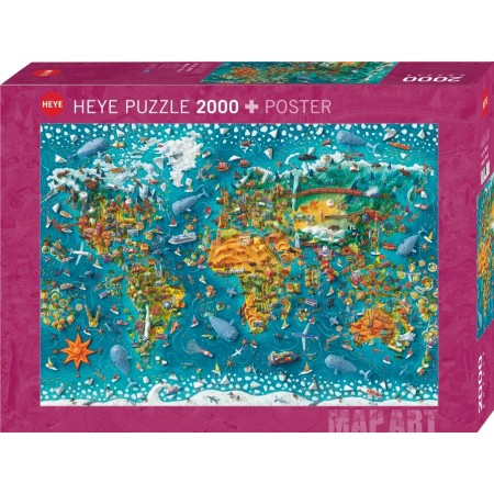 Puzzle Heye Mondo in miniatura di 2000 pezzi Heye - 1