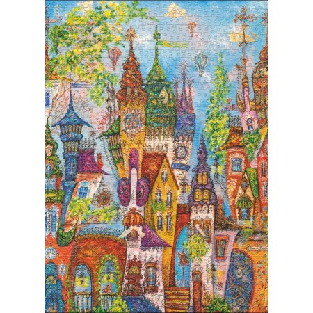 Puzzle Heye Villaggio di Charme, Archi Rossi 1000 Pezzi Heye - 1