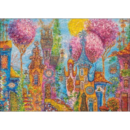 Puzzle Heye Villaggio di Charme, Alberi Rosa 1000 Pezzi Heye - 1