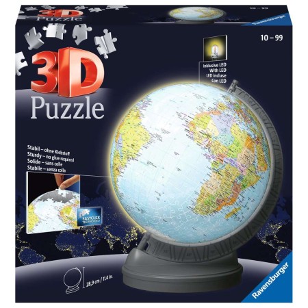Puzzle a sfera Ravensburger Globo terrestre 3D con luce 548 pezzi Ravensburger - 1