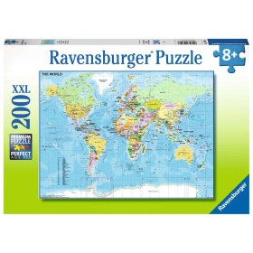 Puzzle Ravensburger Mappa del mondo XXL 200 pezzi Ravensburger - 1