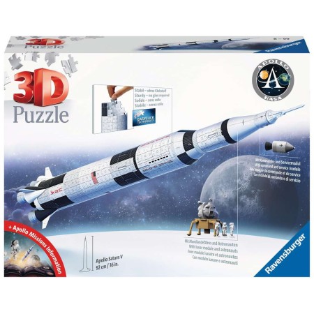 Puzzle 3D Ravensburger Apollo Saturn V Rocket 440 pezzi Ravensburger - 1