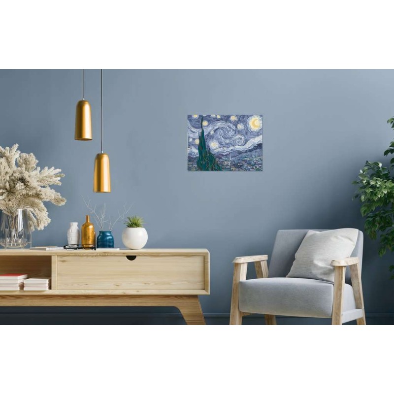 DRW Bandana 90x90 Cm Con Stampa Notte Stellata Di Van Gogh – Fazzoletto Quadrato In Poliestere Multicolore