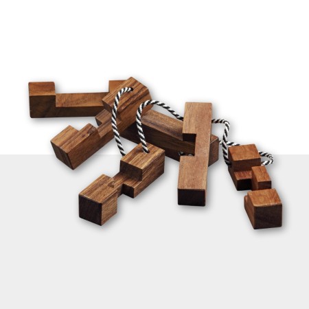 Zig Zag Rompicapo Di Legno Rompicapo Legno Corda Rompicapo In