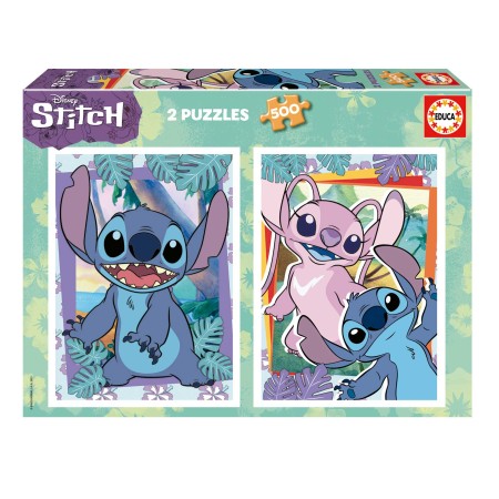 Educa Disney Stitch Puzzle 2 x 500 pezzi Puzzles Educa - 1