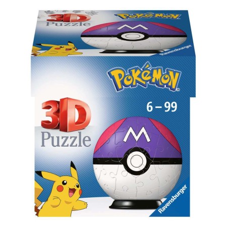 Puzzle Ravensburger 3D Pokémon Masterball 55 Pezzi Ravensburger - 1