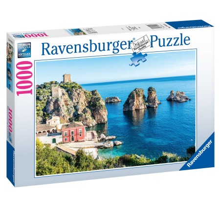 Puzzle Ravensburger Faraglioni di Scopello, Sicilia da 1000 Pezzi Ravensburger - 1