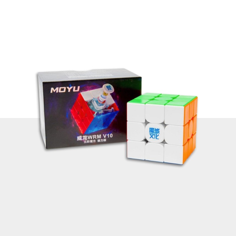 Cubo MoYu WeiLong WRM V10 3x3x3 – 55.5 Mm Con Sistema Magnético Y 64 Niveles De Tensión – Superficie Interior Dragon Scale – Incluye Soporte, Bolsa Y Accesorios – Lanzamiento 2024