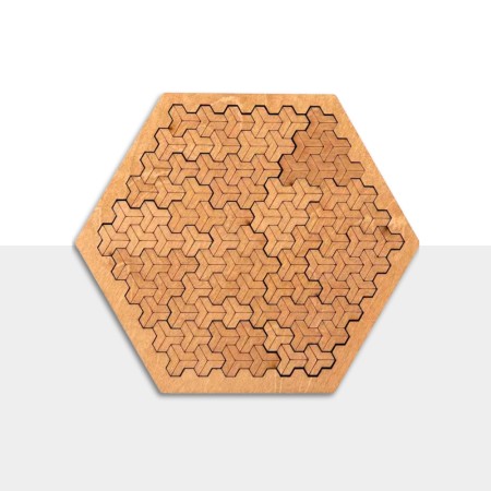 Puzzle Esagonale in Legno - Stile Geometrico - 1