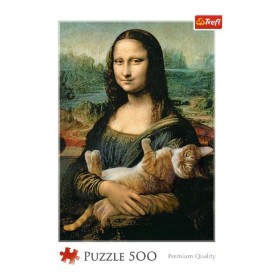 Puzzle Trefl Mona Lisa e Gatto da 500 pezzi Puzzles Trefl - 1
