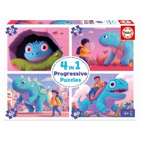 Puzzle Educa Simpatici Dinosauri Progressivo 20+40+60+80 pezzi Puzzles Educa - 1