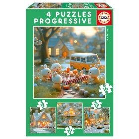 Puzzle Educa Città dei Coniglietti Progressivi 12+16+20+25 Pz Puzzles Educa - 1