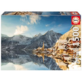 Puzzle Educa Inverno a Hallstatt di 1500 Pezzi Puzzles Educa - 1