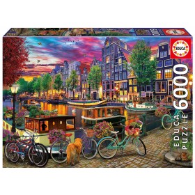 Puzzle Educa Biciclette ad Amsterdam 6000 Pezzi Puzzles Educa - 1