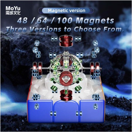 Bukefuno MoYu WeiLong WRM V11, Speed Cube Magnetico 3x3 Professionale, Regolazione 8 Fasi, Superficie Opaca, Gioco Puzzle Per Bambini E Adulti