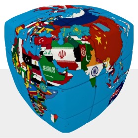 mappa v-cube 3x3 del mondo politico