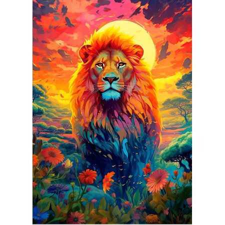 Puzzle Educa Sguardo Maestoso del Leone – 500 pezzi