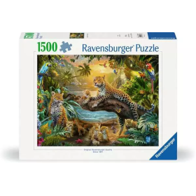 Puzzle Ravensburger Leopardi nella giungla da 1500 pezzi Ravensburger - 1